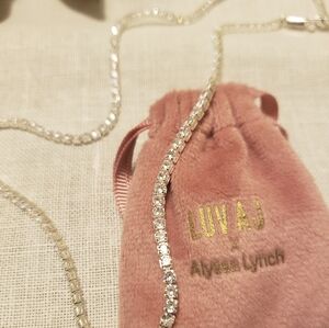 Luv AJ |  Alyssa Lynch Tennis Necklace in Silver